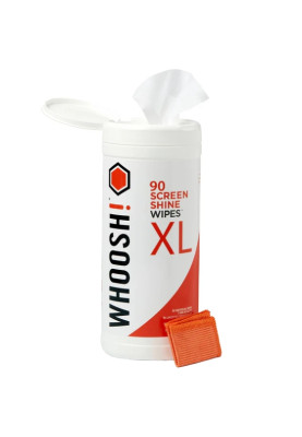 Набір для чищення Whoosh! 90 WIPES Серветки для очищення екрану 90шт з мікрофіброю 14см x14см BOX