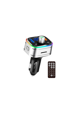автомобільний FM-трансміттер Aspiring Wave 2 LED/Bluetooth/MicroSD/DSP/QC3.0/Пульт ДК