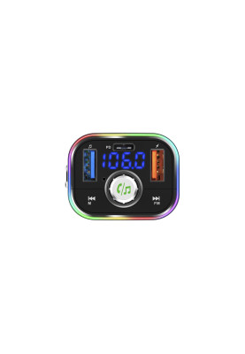 автомобільний FM-трансміттер Aspiring Wave 2 LED/Bluetooth/MicroSD/DSP/QC3.0/Пульт ДК
