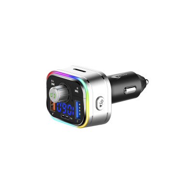 автомобільний FM-трансміттер Aspiring Wave 2 LED/Bluetooth/MicroSD/DSP/QC3.0/Пульт ДК
