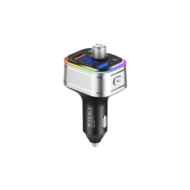 автомобільний FM-трансміттер Aspiring Wave 2 LED/Bluetooth/MicroSD/DSP/QC3.0/Пульт ДК