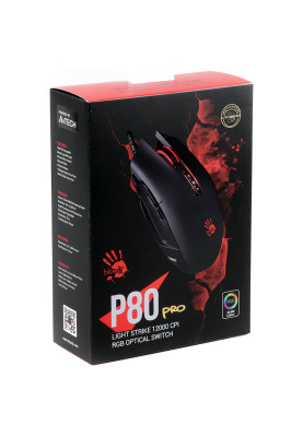 Мишка A4Tech P80 Pro Bloody ігрова Activated PMW3389 16000 CP RGB Black USB