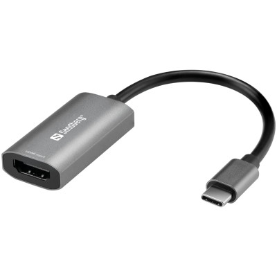 Перехідник USB 3.1 Type-C --> HDMI (F), 4K Sandberg сірий