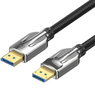 Кабель DisplayPort M - M 3.0м,V2.1, 16K 30 Гц, обплетення, чорний Vention