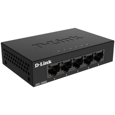 Комутатор D-Link DGS-1005D 5-port Gigabit Metal