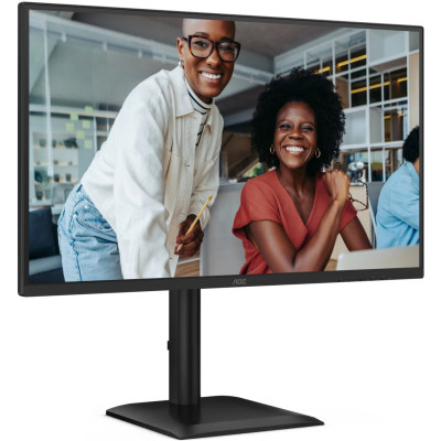 TFT 27" AOC Q27E4U, QHD, 120Hz, HDMI, DP, USB-hub, HAS, Pivot, колонки, чорний