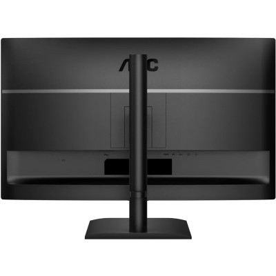 TFT 27" AOC Q27E4U, QHD, 120Hz, HDMI, DP, USB-hub, HAS, Pivot, колонки, чорний