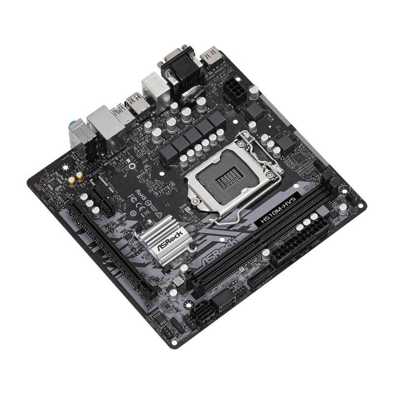 Материнська плата ASRock H510M-HVS (1200/H510, 2*DDR4, 1xPCIex16, HDMI/VGA, 4xSATAІІІ, GLan, 7.1ch, mATX)