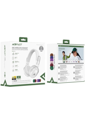 Гарнітура Acefast H7 ANC, Bluetooth, Pearl White