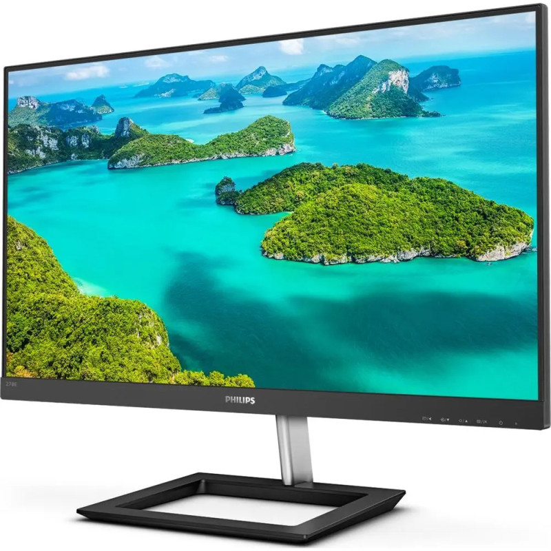 TFT 27" Philips 278E1A, IPS, 4K UHD, 2xHDMI, DP, колонки, чорний