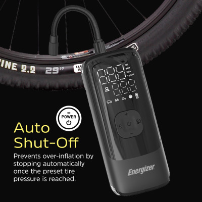 Автомобільний портативний компресор Energizer PAC4000 150 PSI, Power Bank 2000 мАг, Black Автомобільний портативний компресор Energizer PAC4000 150 PSI, Power Bank 2000 мАг, Black