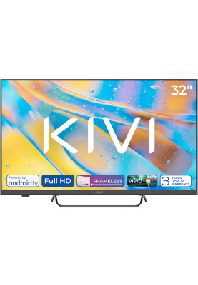 TV 32 Kivi 32F760QB FHD/DLED/T2/Android 11/2 x 8W/HDMI/Wi-Fi/VESA 200x100 M4/Black