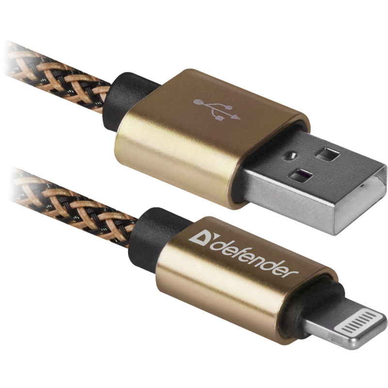 Кабель USB AM-Lightning M, 1.0 м, золотистий, 01-03T PRO Defender