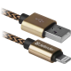 Кабель USB AM-Lightning M, 1.0 м, золотистий, 01-03T PRO Defender