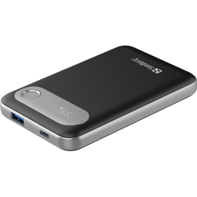 УМБ Sandberg  Travel 10000mAh 20W 4,5A  PD,QC3.0,USB-A,USB-C, LED, сірий