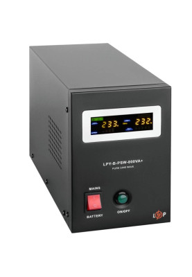 ДБЖ Logicpower LPY-B-PSW-800VA+(560Вт) 5A/15A з правильною синусоїдою 12В, без АКБ