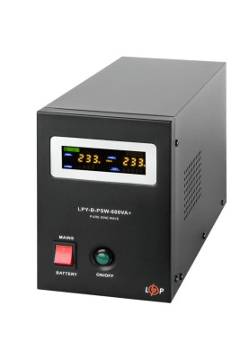 ДБЖ Logicpower LPY-B-PSW-800VA+(560Вт) 5A/15A з правильною синусоїдою 12В, без АКБ
