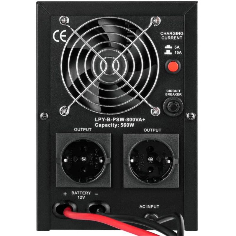 ДБЖ Logicpower LPY-B-PSW-800VA+(560Вт) 5A/15A з правильною синусоїдою 12В, без АКБ