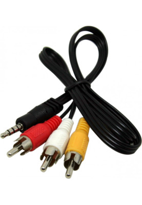 Кабель аудіо/відео Jack 3.5mm M -> 3 x RCA M