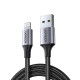 Кабель USB 2.0 AM-Lightning M, 2 м, 2.4A, Чорний, US199 UGREEN