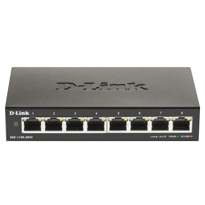 Комутатор D-Link DGS-1100-08V2 8xGE, EasySmart