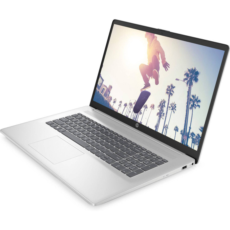 Ноутбук HP 17-cp3014ua 17.3" FHD IPS, 300n/Ryzen 7-7730U (4.5)/16Gb/SSD512Gb/Radeon/DOS/Сріблястий (C9RL7EA)