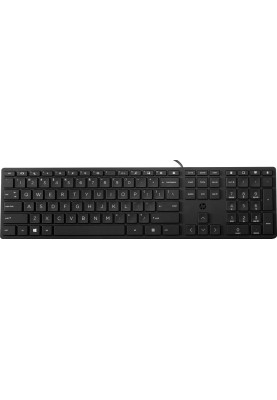 Клавіатура дротова HP 320K, чорна (українська клавіатура)