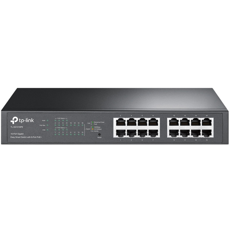 Комутатор TP-Link TL-SG1016PE 16x1GE/8xPoE+ 124.4 Вт, EasySmart