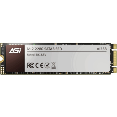 SSD 512Gb AGI AI238 M.2 2280 SATA  2.5" 3D NAND QLC, Retail