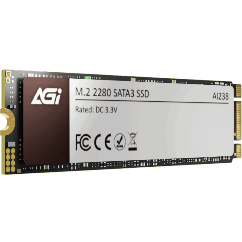 SSD 512Gb AGI AI238 M.2 2280 SATA  2.5" 3D NAND QLC, Retail
