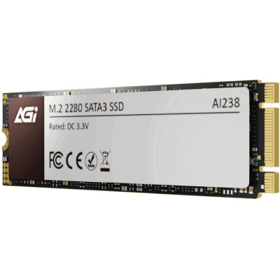 SSD 512Gb AGI AI238 M.2 2280 SATA 2.5" 3D NAND QLC, Retail SSD 512Gb AGI AI238 M.2 2280 SATA 2.5" 3D NAND QLC, Retail