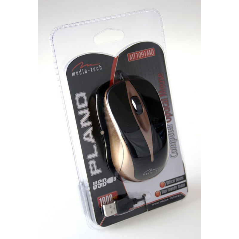 Мишка  Media-Tech  Plano, 3кн., 800dpi, Mokkа