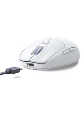 Мишка ігрова UGREEN 2.4GHz MU103, бездротова + Bluetooth, 5000dpi., 6кн., Біла