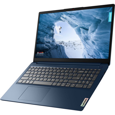 Ноутбук Lenovo IdeaPad 1 15.6`FHD IPS/R5-5500U/8/256SSD/Int/DOS/Abyss Blue (82R400BARM#)