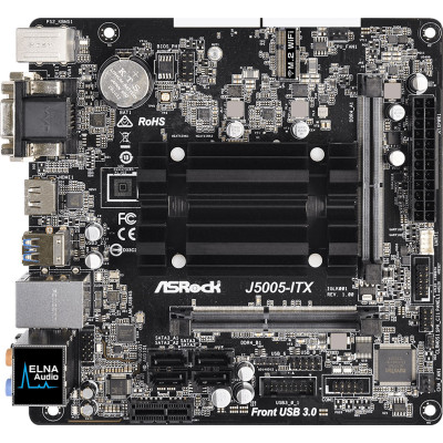 Материнська плата ASRock J5005-ITX/REF (Quad-Core Pentium 2.8GHz, 2xDDR4SoDIMM, VGA/HDMI/DVI, 1*PCIe, 2xSATAIII, miniITX)