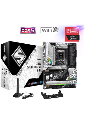 AsRock Z790 STEEL LEGEND WIFI (1700, 4*DDR5, 3*PCIex16, HDMI/DP, 8xSATA, 6xM.2, 2.5Glan,7.1ch, ATX)