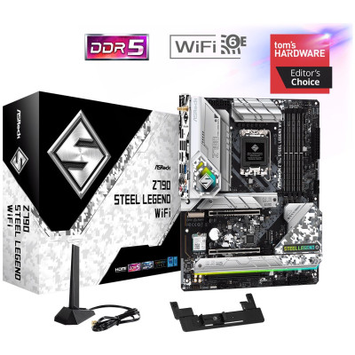AsRock Z790 STEEL LEGEND WIFI (1700, 4*DDR5, 3*PCIex16, HDMI/DP, 8xSATA, 6xM.2, 2.5Glan,7.1ch, ATX) AsRock Z790 STEEL LEGEND WIFI (1700, 4*DDR5, 3*PCIex16, HDMI/DP, 8xSATA, 6xM.2, 2.5Glan,7.1ch, ATX)