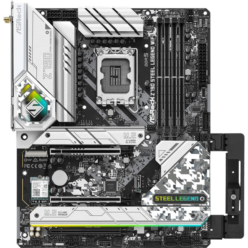 AsRock Z790 STEEL LEGEND WIFI (1700, 4*DDR5, 3*PCIex16, HDMI/DP, 8xSATA, 6xM.2, 2.5Glan,7.1ch, ATX)