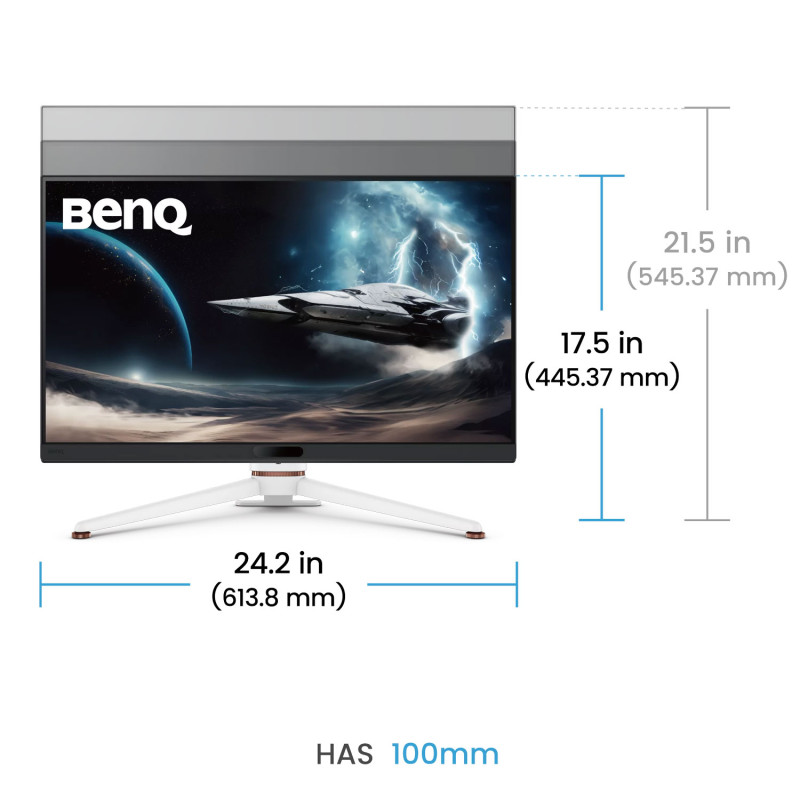 TFT 27" BenQ EX271U, 4K UHD, IPS, 165Гцб 1ms, HDMI, DP, USB-C, HAS, Pivot, чорно-білий