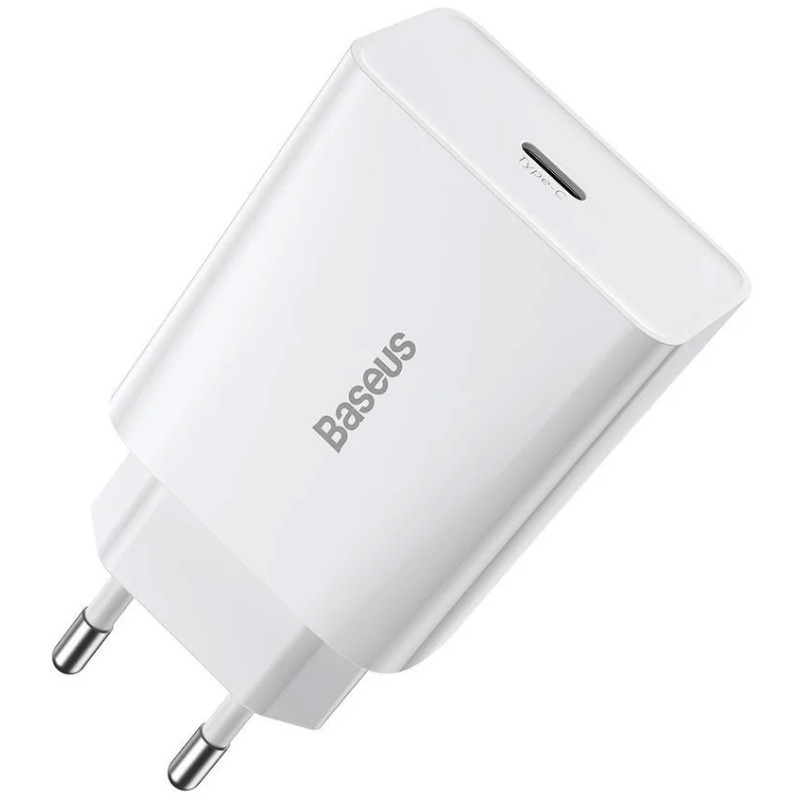 Зарядний пристрій 1xUSB 20W (USB-C) Білий Baseus