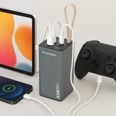 УМБ Wozinsky 30000mAh K65+ 65W PD,QC USB-A,2xUSB-C Gray УМБ Wozinsky 30000mAh K65+ 65W PD,QC USB-A,2xUSB-C Gray