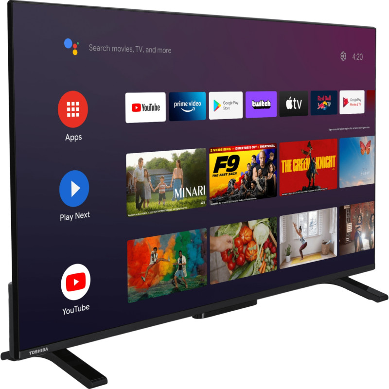 TV 43 Toshiba 43UA2363DG UHD/LED/T2/Android 11/2 x 8W/Dolby Digital/HDMI/Wi-Fi/VESA 100 x 100 M4/Bla