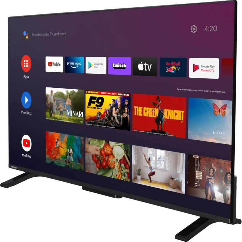 TV 43 Toshiba 43UA2363DG UHD/LED/T2/Android 11/2 x 8W/Dolby Digital/HDMI/Wi-Fi/VESA 100 x 100 M4/Bla