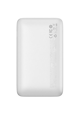 УМБ Baseus Bipow Pro 20000mAh 22.5W, 2хUSB-A QC3.0, In USB-C Li-pol, Display + Cable, white