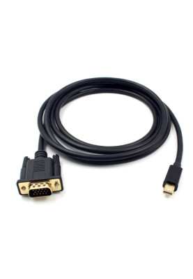 Кабель Mini DisplayPort M - VGA M 1.8м чорний