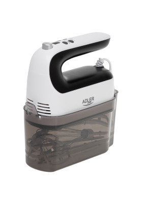 Міксер Adler AD 4229 ручний/ 600Вт/ 9 швидкостей/ Turbo/ контейнер для аксесуарів/ білий
