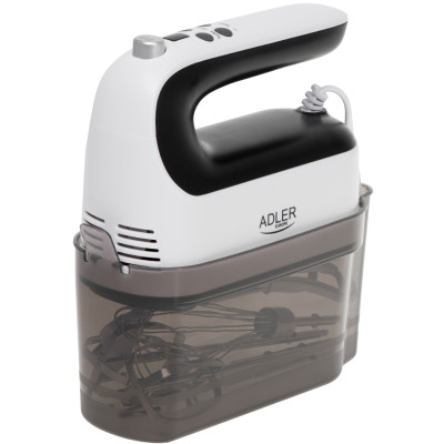 Міксер Adler AD 4229 ручний/ 600Вт/ 9 швидкостей/ Turbo/ контейнер для аксесуарів/ білий