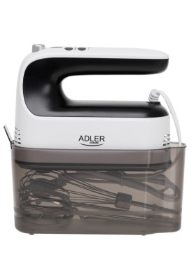 Міксер Adler AD 4229 ручний/ 600Вт/ 9 швидкостей/ Turbo/ контейнер для аксесуарів/ білий