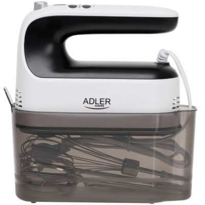Міксер Adler AD 4229 ручний/ 600Вт/ 9 швидкостей/ Turbo/ контейнер для аксесуарів/ білий