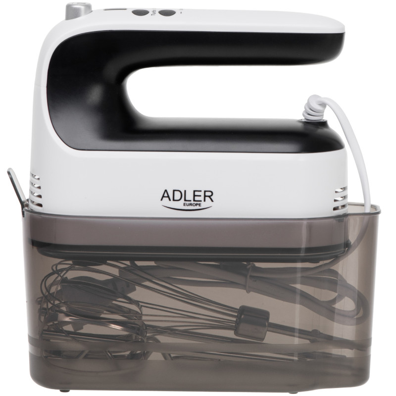 Міксер Adler AD 4229 ручний/ 600Вт/ 9 швидкостей/ Turbo/ контейнер для аксесуарів/ білий